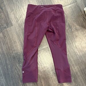 Lululemon Pace Revival Maroon Leggings